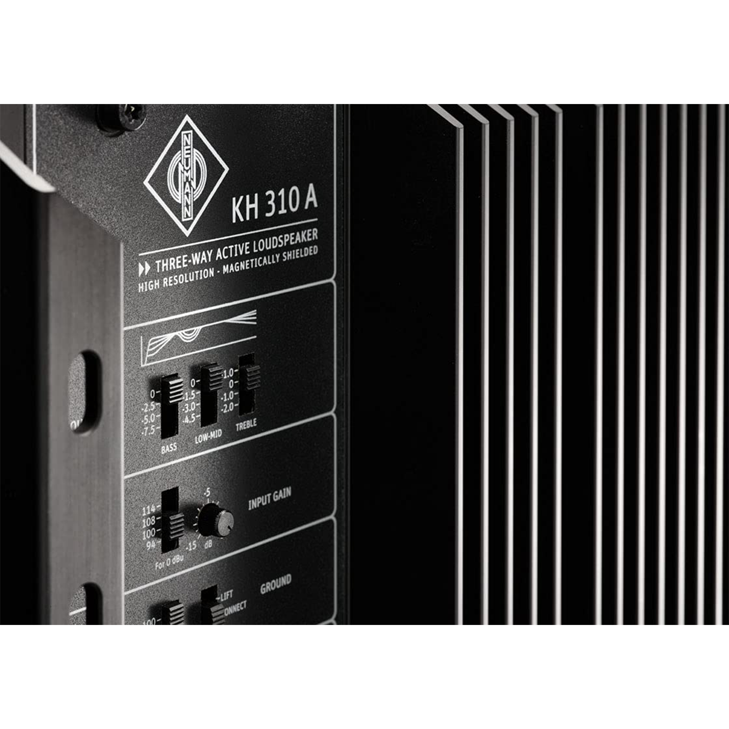 Neumann KH 310 front view – 3-way studio monitor with precise sound for mixing and mastering.