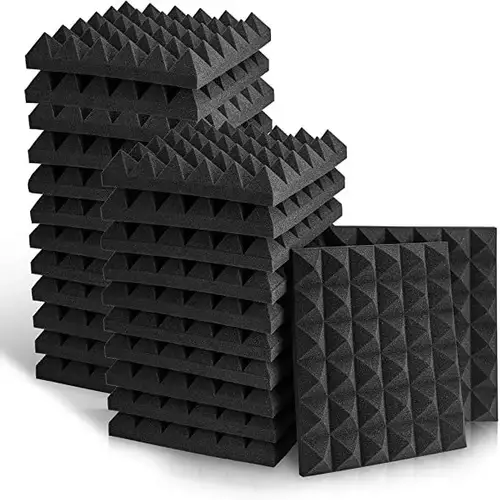 pile of absorption panel to absorb the unwanted sounds from studio monitors
