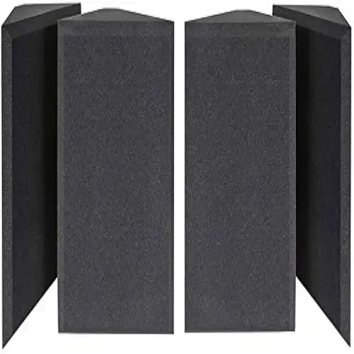 bunch of bass traps that traps the excess bass coming from studio monitors